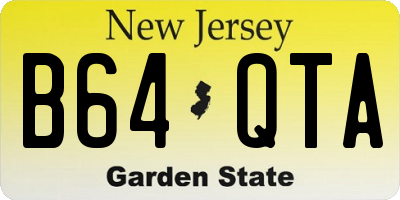 NJ license plate B64QTA