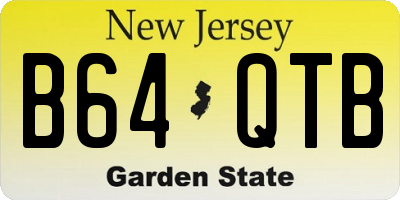 NJ license plate B64QTB