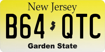 NJ license plate B64QTC