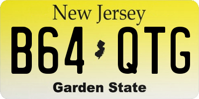 NJ license plate B64QTG