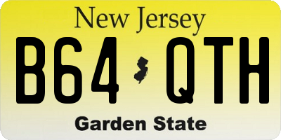 NJ license plate B64QTH