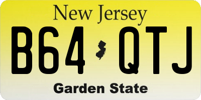 NJ license plate B64QTJ