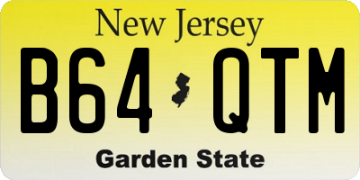 NJ license plate B64QTM