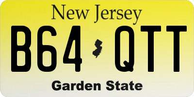 NJ license plate B64QTT