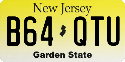 NJ license plate B64QTU