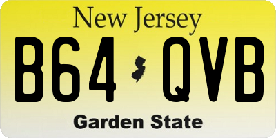 NJ license plate B64QVB