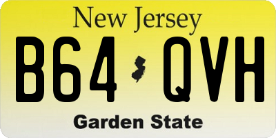 NJ license plate B64QVH