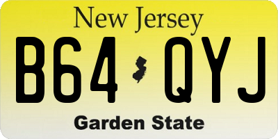 NJ license plate B64QYJ
