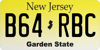 NJ license plate B64RBC
