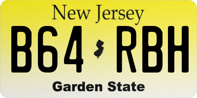 NJ license plate B64RBH