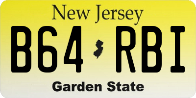 NJ license plate B64RBI