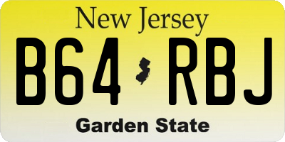 NJ license plate B64RBJ