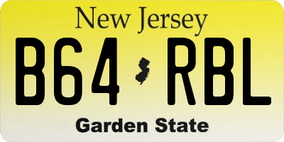 NJ license plate B64RBL
