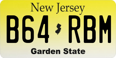 NJ license plate B64RBM