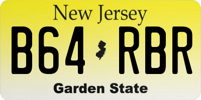 NJ license plate B64RBR