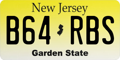 NJ license plate B64RBS