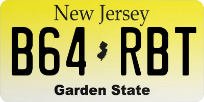 NJ license plate B64RBT