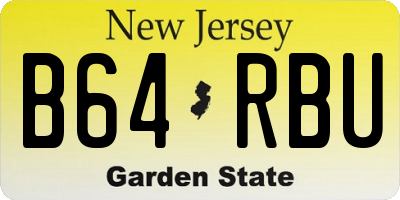 NJ license plate B64RBU