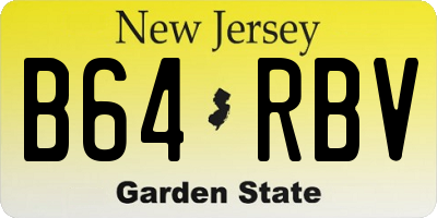 NJ license plate B64RBV