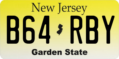 NJ license plate B64RBY