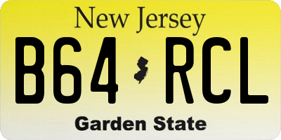 NJ license plate B64RCL