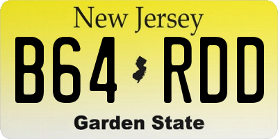 NJ license plate B64RDD