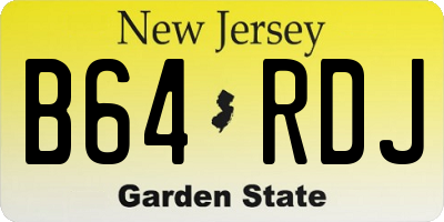 NJ license plate B64RDJ