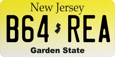 NJ license plate B64REA