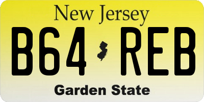 NJ license plate B64REB