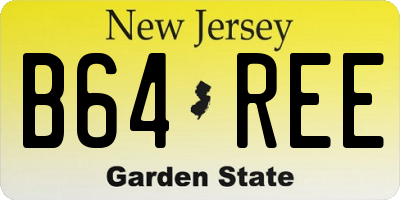 NJ license plate B64REE