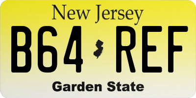 NJ license plate B64REF