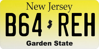 NJ license plate B64REH