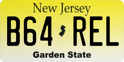 NJ license plate B64REL