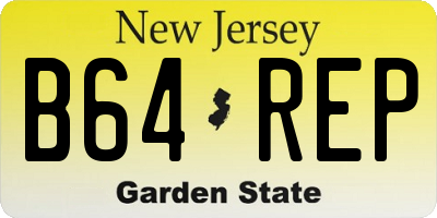 NJ license plate B64REP