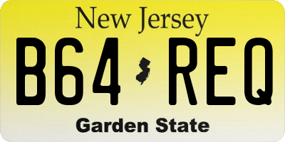 NJ license plate B64REQ