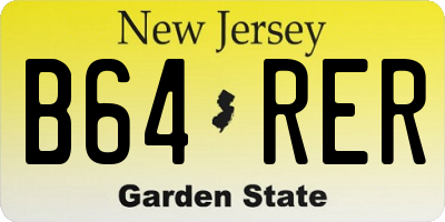 NJ license plate B64RER