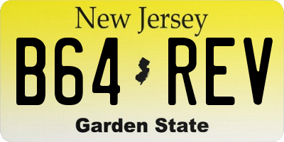 NJ license plate B64REV