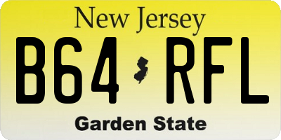 NJ license plate B64RFL