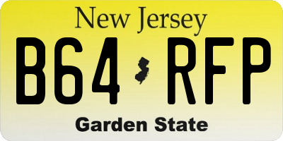 NJ license plate B64RFP