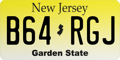 NJ license plate B64RGJ