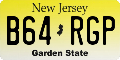 NJ license plate B64RGP