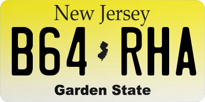 NJ license plate B64RHA