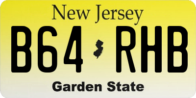 NJ license plate B64RHB