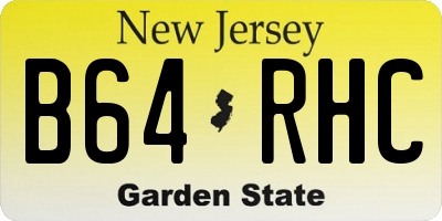 NJ license plate B64RHC