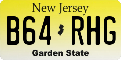 NJ license plate B64RHG