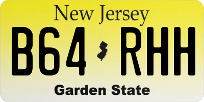 NJ license plate B64RHH