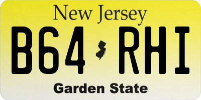 NJ license plate B64RHI