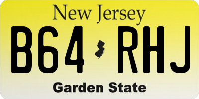 NJ license plate B64RHJ