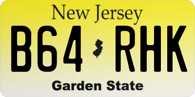 NJ license plate B64RHK