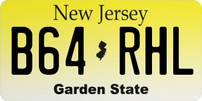 NJ license plate B64RHL